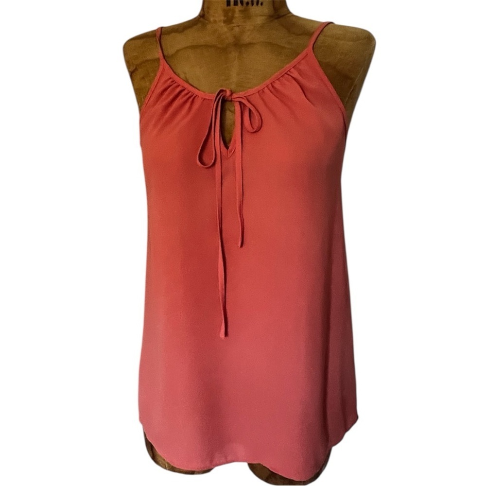 Express Coral Front Tie Keyhole Camisole Top Like New! XS